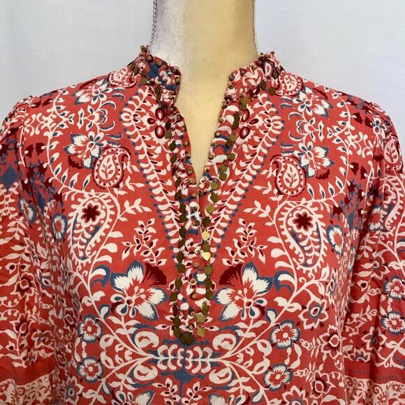 ALLOY Apparel Coral Boho Half Sleeve Mini Dress Women XL - Picture 2 of 11